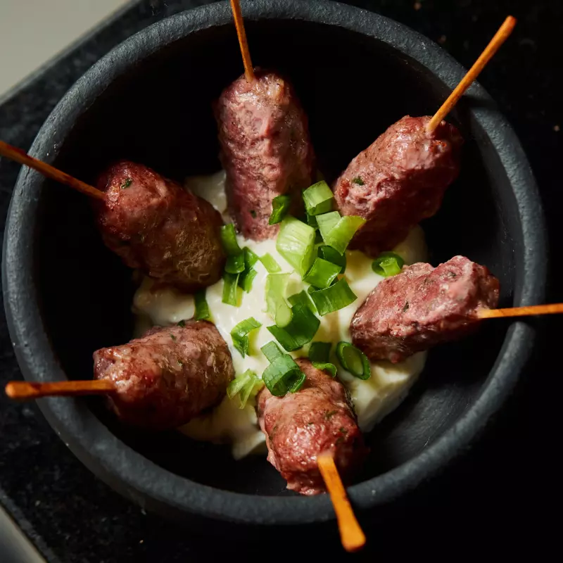 Cafta de Cordeiro com Creme Azedo