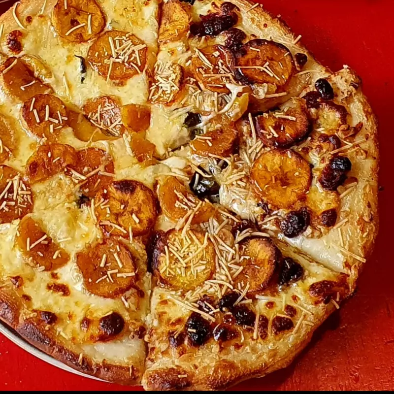 PIZZA FRUIT & PLATANO x 2 PERSONAS