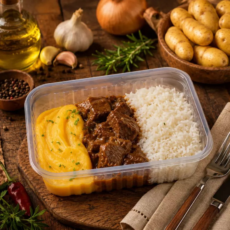 Carne de Panela Purê de Mandioquinha