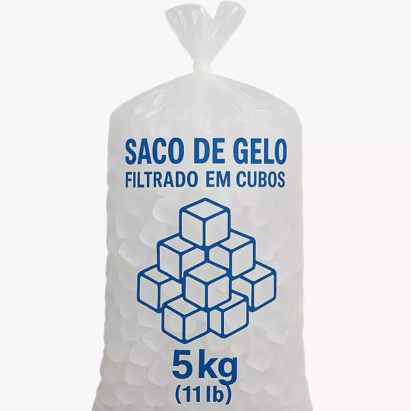 Gelo filtrado em cubos 5kg