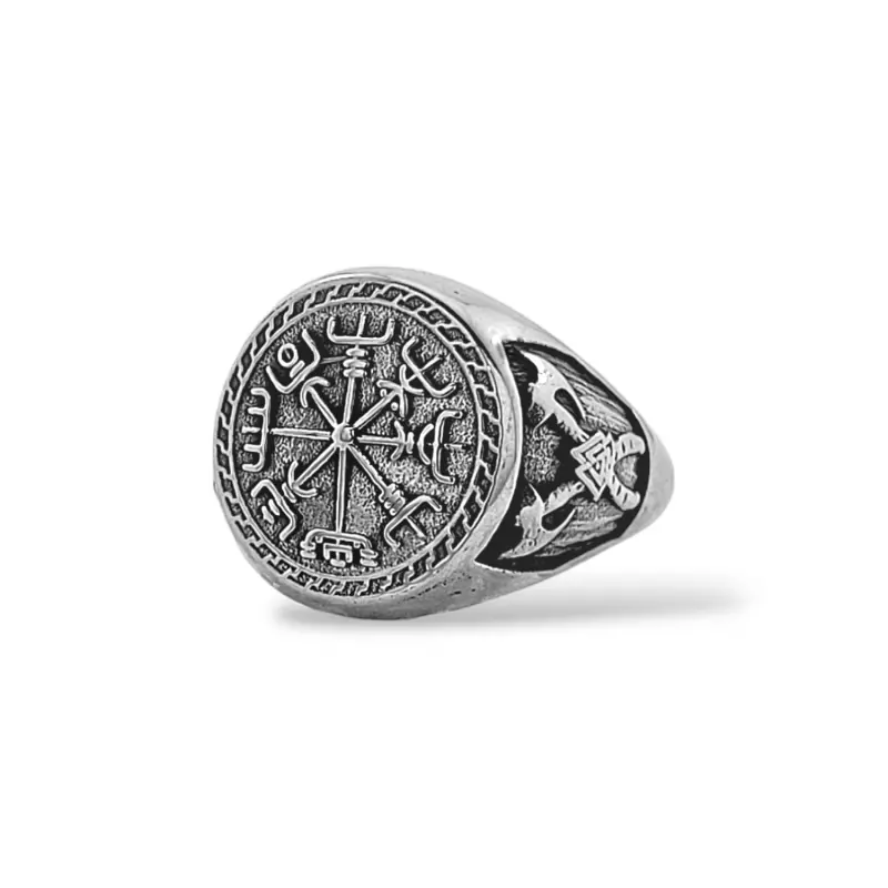 Vegvisir Two Axes Ring