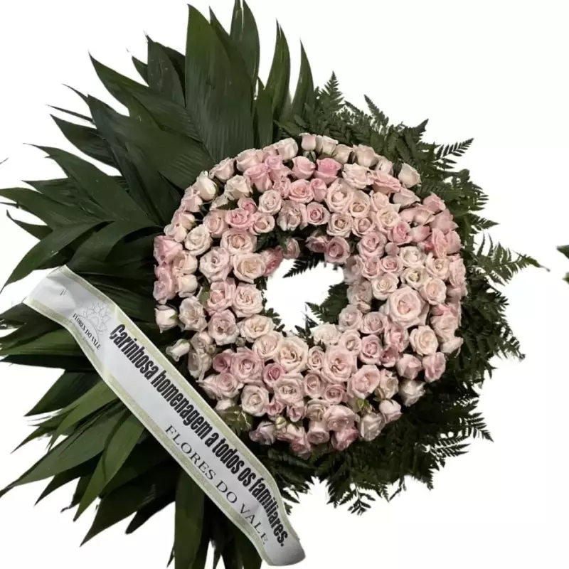 Coroa c/ desing rosas em circulo