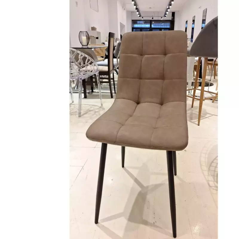 Pack de 4 silla Cleo eco cuero Kaki