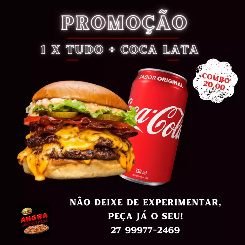 1 x tudo + coca cola lata