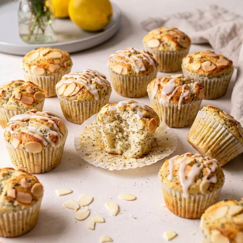 Muffins de limón y chia.