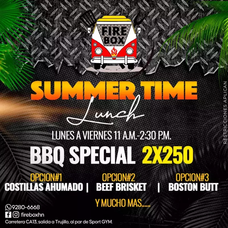 BBQ Promo Almuerzo 2x250.00