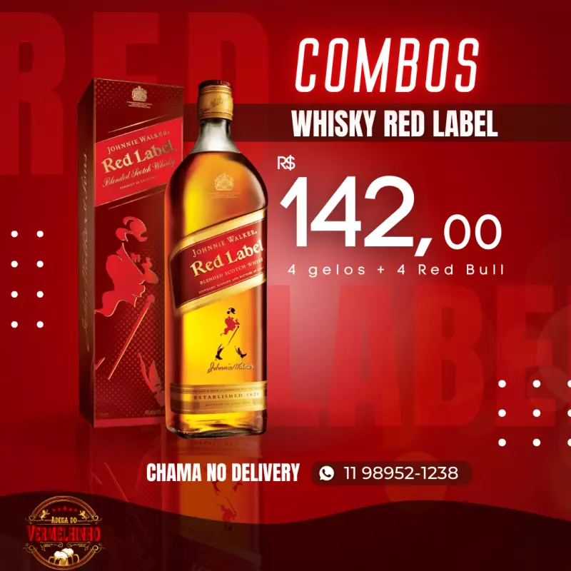 Combo de Red Label C/ 4 adicionais