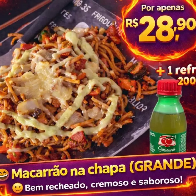 MACARRAO NA CHAPA G+ REFRI 200ML