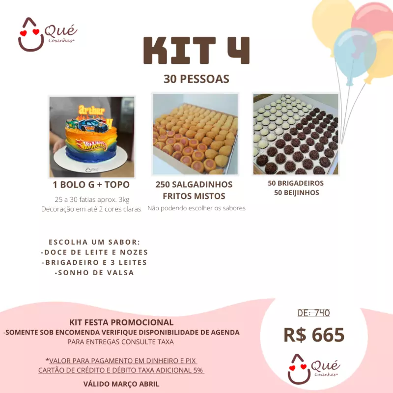 KIT 4 - 30 pessoas