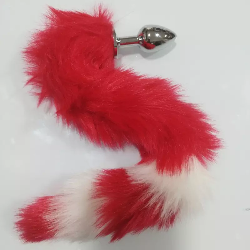 503 - PLUG RABO VERMELHO E BRANCO