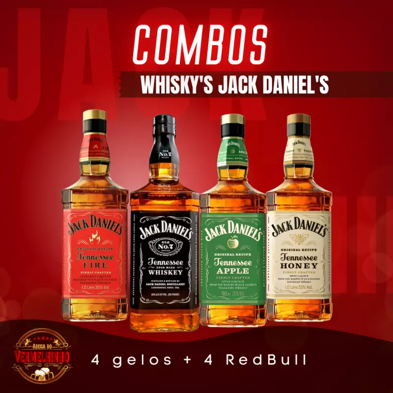 Combo Jack Daniel's C/ 4 adicionais