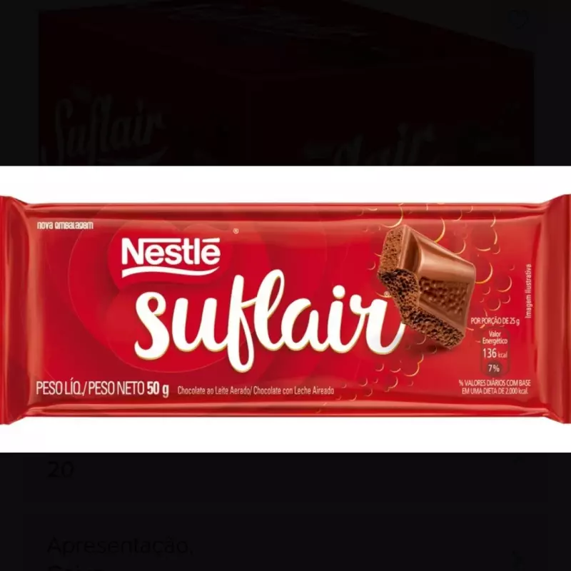 CHOCOLATE BARRA SUFLAY