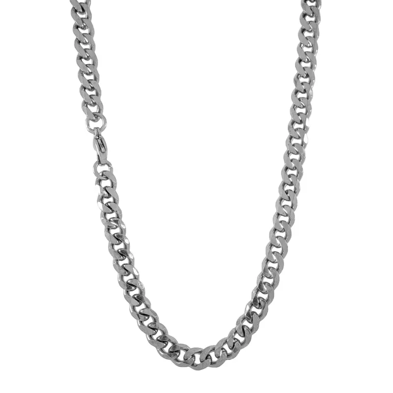 6mm Silver Cuban Link Chain