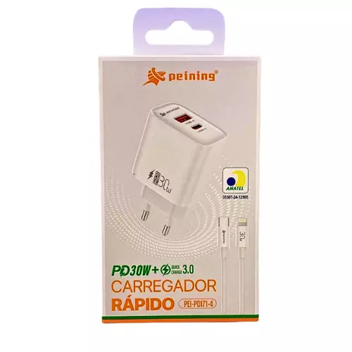 CARREGADOR PEINING IOS PEI-PD171-4