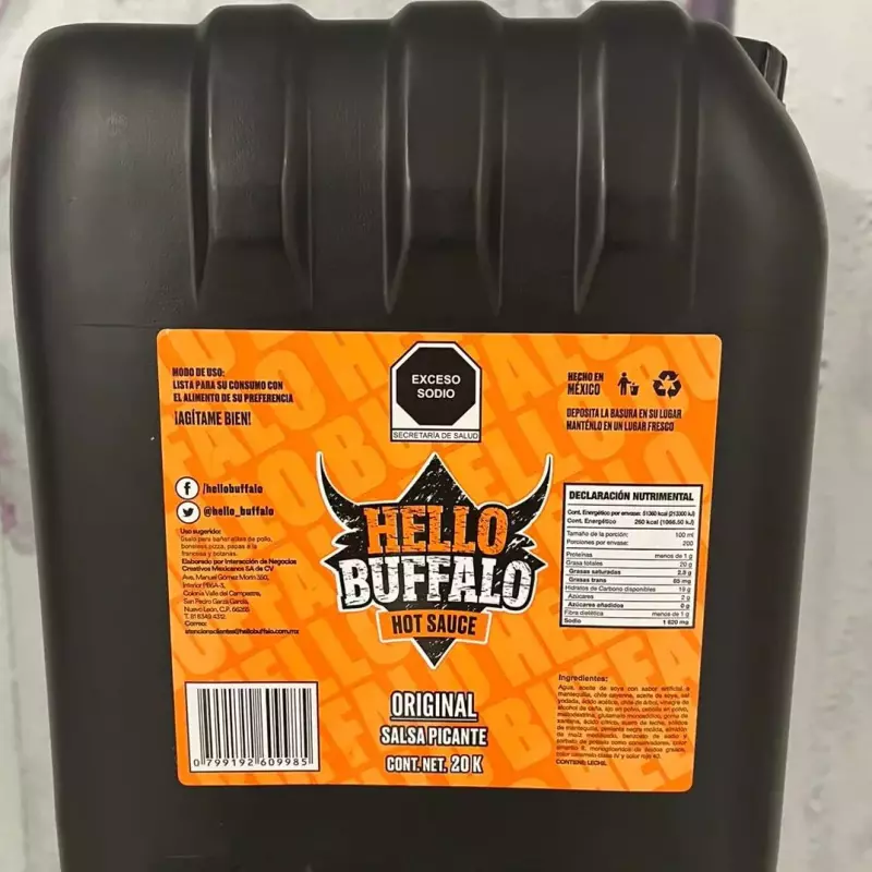 Bidón Hello Buffalo Hot Sauce