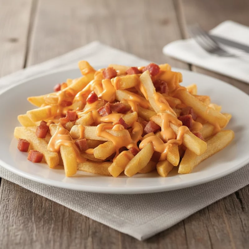 Batata com cheddar e bacon