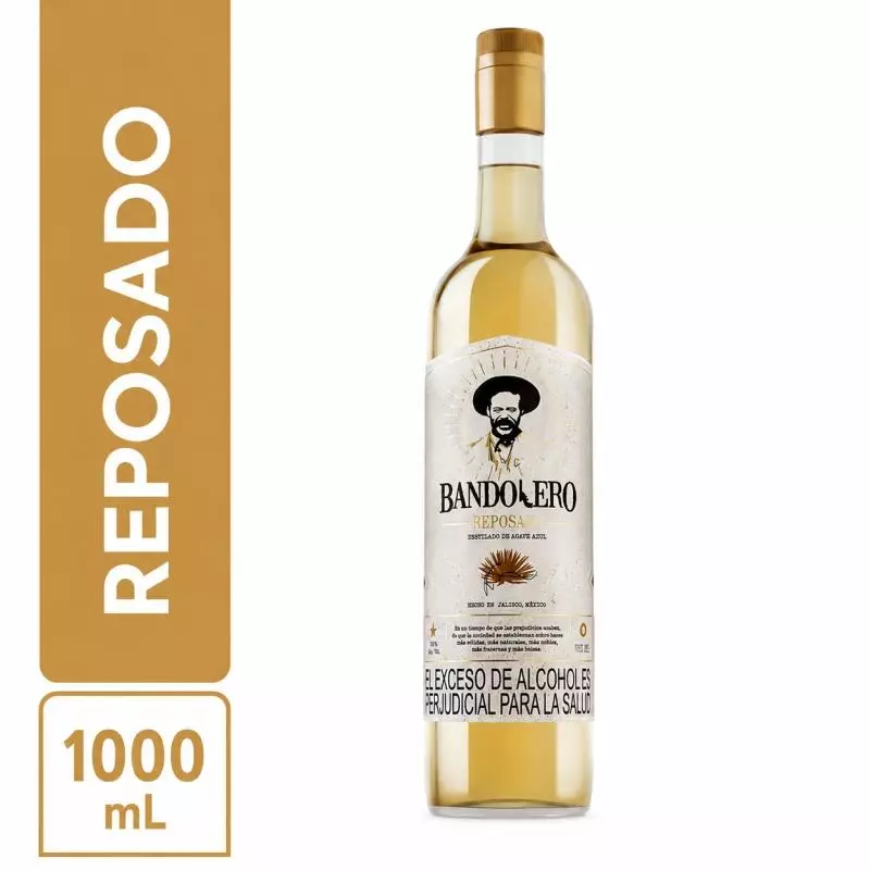 Litro Tequila Bandolero Reposado 1L