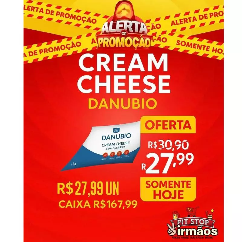 Caixa com 6 bisnagas de Cream Cheese
