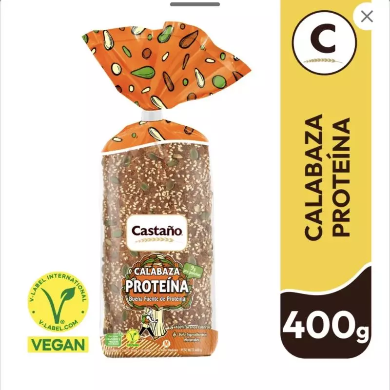 Pan calabaza proteína castaño 400grs