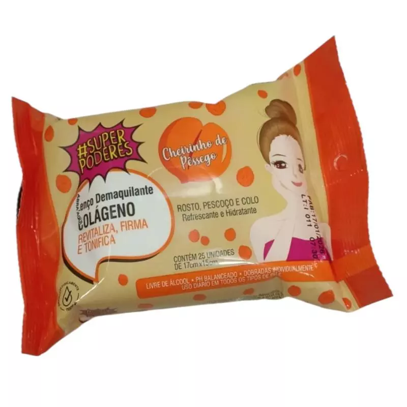 LENÇO DEMAQUILANTE CHEIRINHO PÊSSEGO