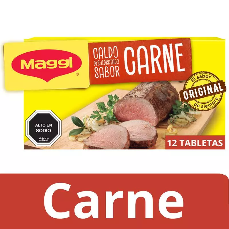 Caluga Maggi carne 12 unidades