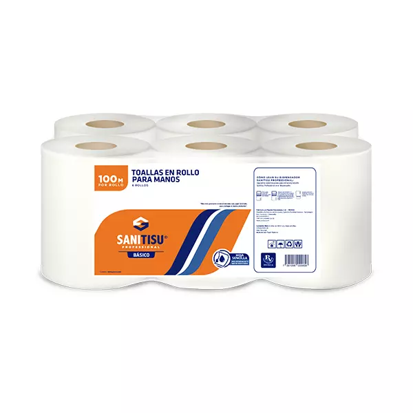 Toalla para manos Sanitisu 6x100 mts