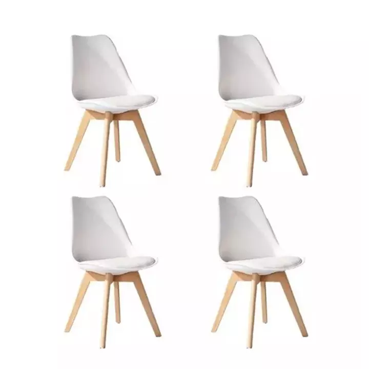 Pack 4 Silla Tulip Blanco-negro-gris