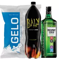 Baly + Passport Scotch + Gelo 3kg