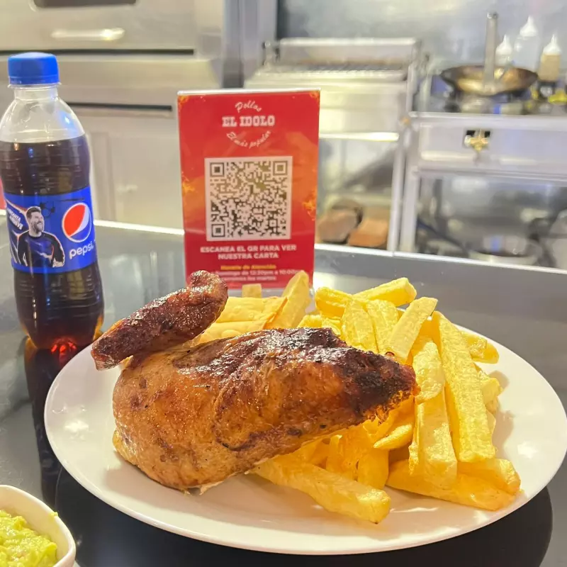 1/4 de pollo + bebida pepsi bb