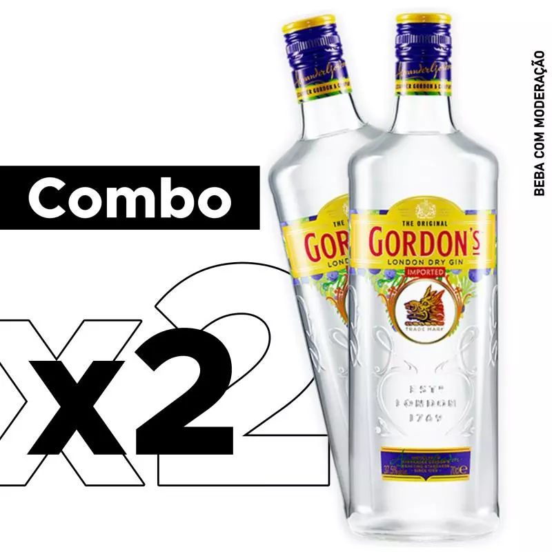 Combo x2 Gin Gordon's London 750ml