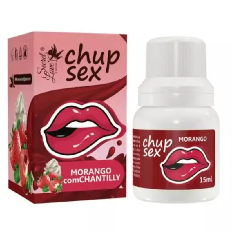 Chupa sex morango com chantilly