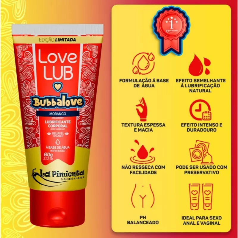 LOVE LUB BUBBALOVE - MORANGO