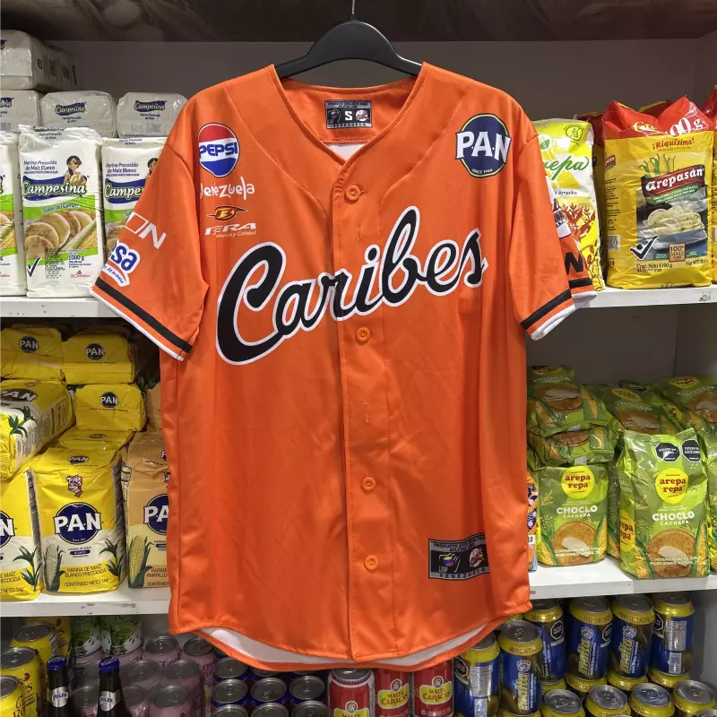 Camisa Caribes naranja nueva 25-26