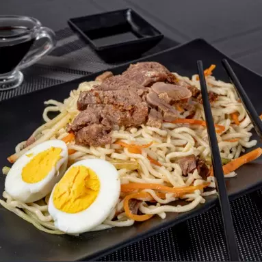 Ramen a la Plancha de Arrachera