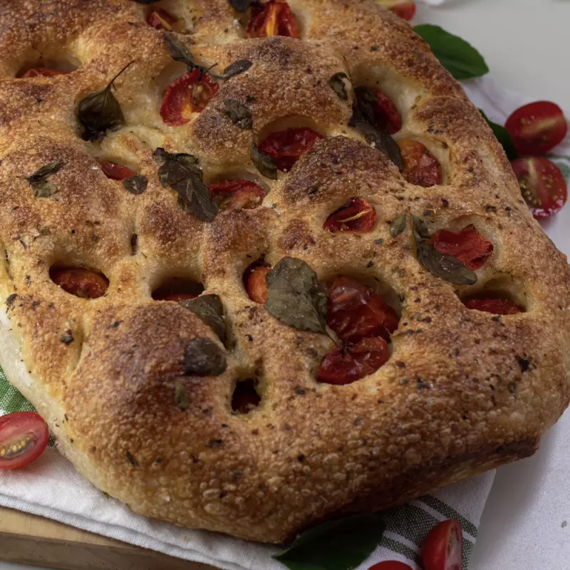 Tomate cereja e Manjericão 🌱