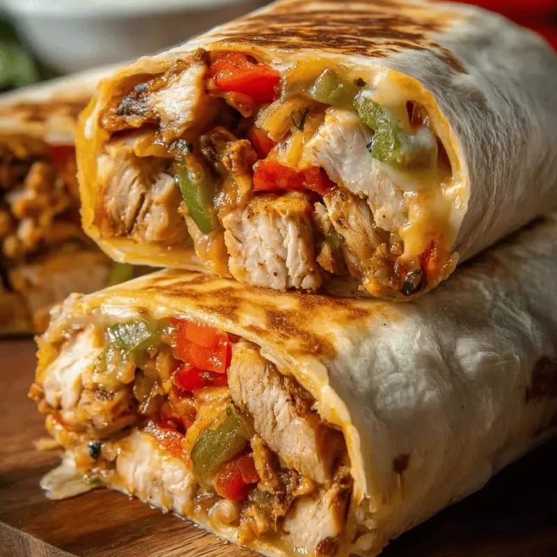 Chicken fajita wramp