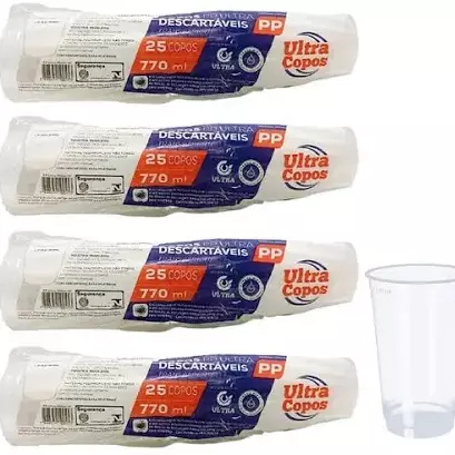Pacote copo 770ml com 25uni