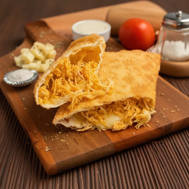 PASTEL DE FRANGO COM CATUPIRY