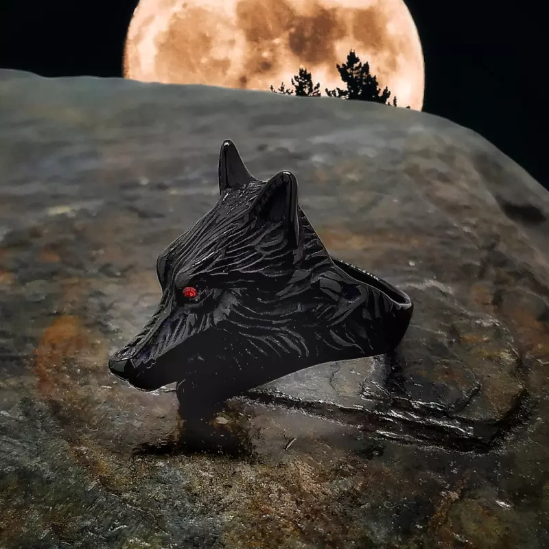 Black Wolf Ring