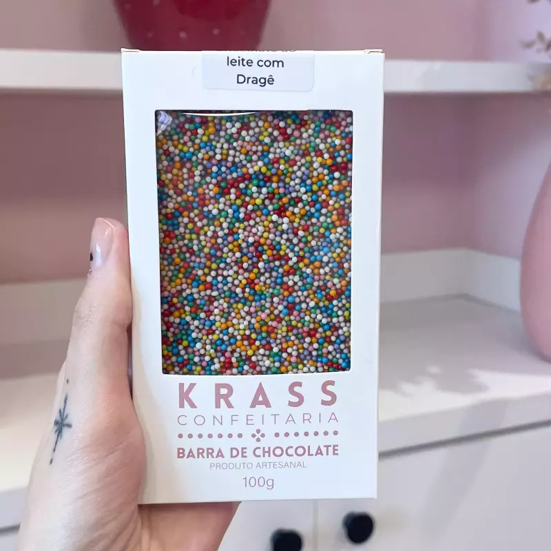 Barra ao Leite Dragê Colorido