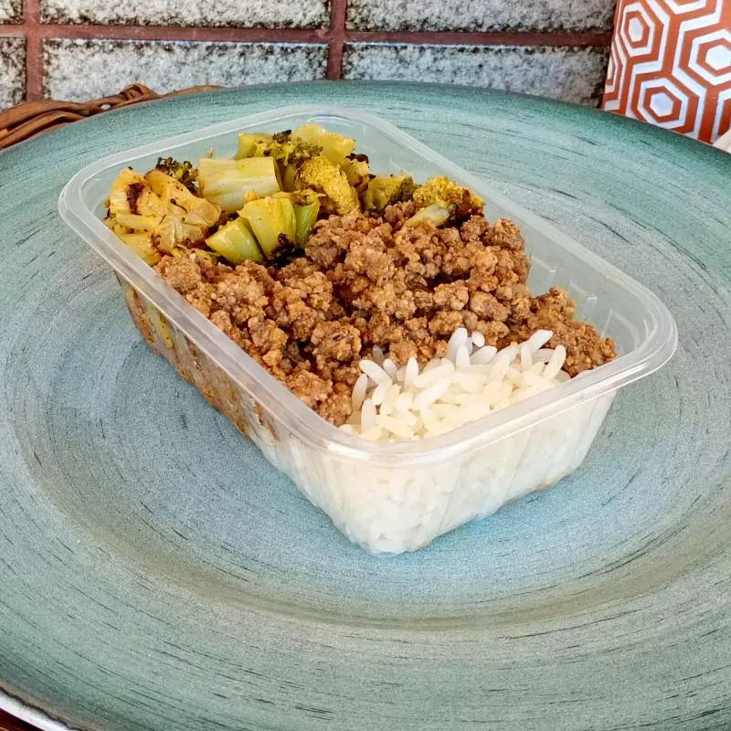 Mounjaro carne moída e brocolis