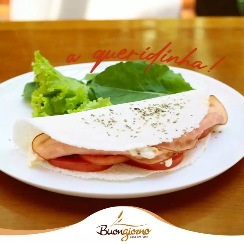 Tapioca de presunto e queijo