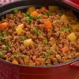 Carne Moída com Mandioquinha e ervil