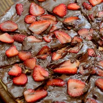 Pizza Morango com chocolate