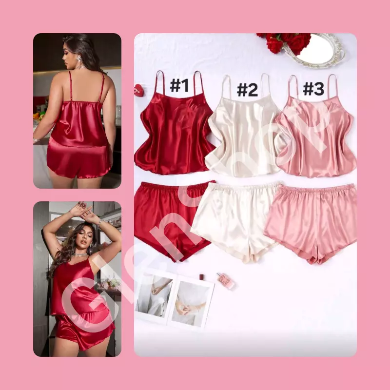 Pijama satén talla plus