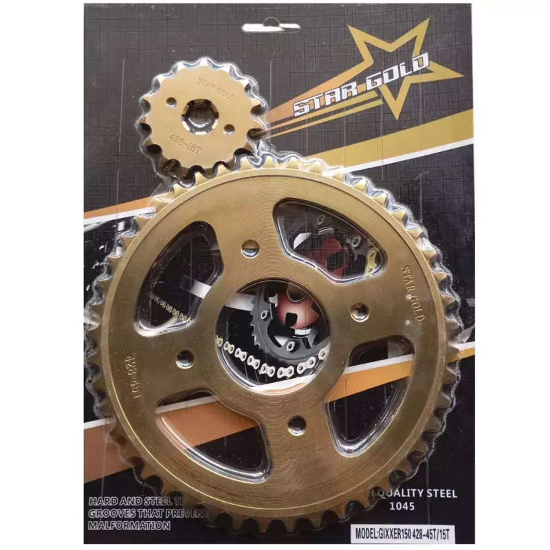 SET SPROCKET GIXXER150 ORO