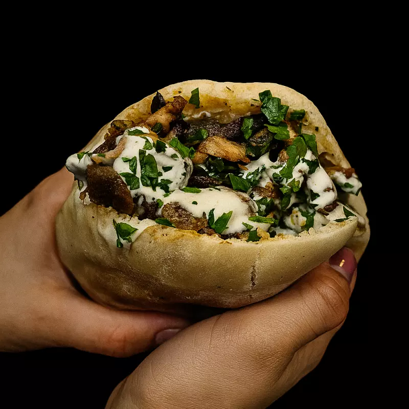 2 Shawarmas Pita por $10.50