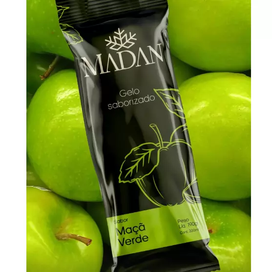 Gelo saborizado sabor Maçã Verde