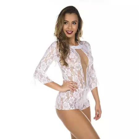 Macaquinho Princesa Branco - 8349 .