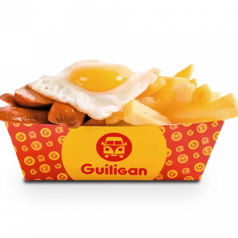 Salchipapa con Huevo